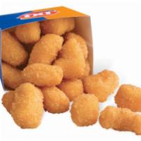 Cheese Curds · Poppable pieces of cheese, battered and fried until warm, melty and crisp.