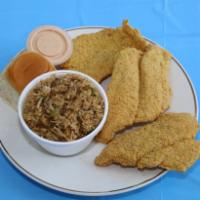 3 Pieces Fish Meal Deal Dinner · Catfish. Comes with 1 side and 1 roll.
