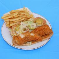 Po'boy Dinner · 6 Inch POboy sandwich with your choice of meat , and a side order. 