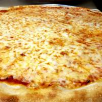 Plain Cheese Pizza · Sauce and cheese.