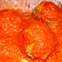 Spaghetti with Meatball Dinner · Spaghetti topped in our homemade meatballs.