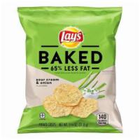 Baked Lays Sour Cream & Onion Chips · 1 bag of Baked Lays Sour Cream & Onion Chips - 1.125 oz