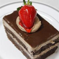 Chocolate Moose Cake Slice · 