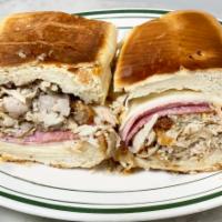 Cuban Sandwich  · Salami, Swiss, roast pork, and ham.