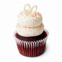 Scarlett's Red Velvet Cupcake · Red velvet cake filled with vanilla pudding, topped with our famous cream cheese frosting, s...
