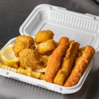 Combo 3 · scallops 5pc & crab stick 3pcs with fries