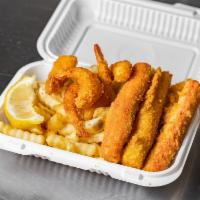 Combo 4 · shrimp 5pc & crab stick 3pc with fries