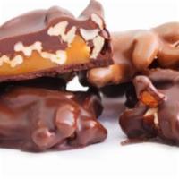 Pecan Chews (1 lb) · We import the highest-quality fresh, unsalted Pecans and mix them with caramel to create the...