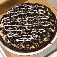 Oreo  Cookies 'N Cream Polar Pizza · An ice cream treat you eat like pizza! A double fudge brownie crust with Oreo cookies 'n cre...