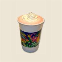 Rainbow Milkshake · A vanilla shake with food coloring to add a rainbow effect. In a 10 oz. cup.