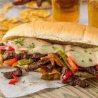Philly Steak Sandwich · The secrets of a great cheese steak are the quality of the ingredients and the thinness of t...