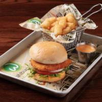 Crispy Ranch Chicken Sandwich · Paul’s own crispy fried chicken recipe, served with tomato, lettuce, pickles and ranch dress...