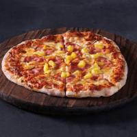 Hawaiian Pizza · Classic red sauce, mozzarella, Canadian Bacon, pineapple.