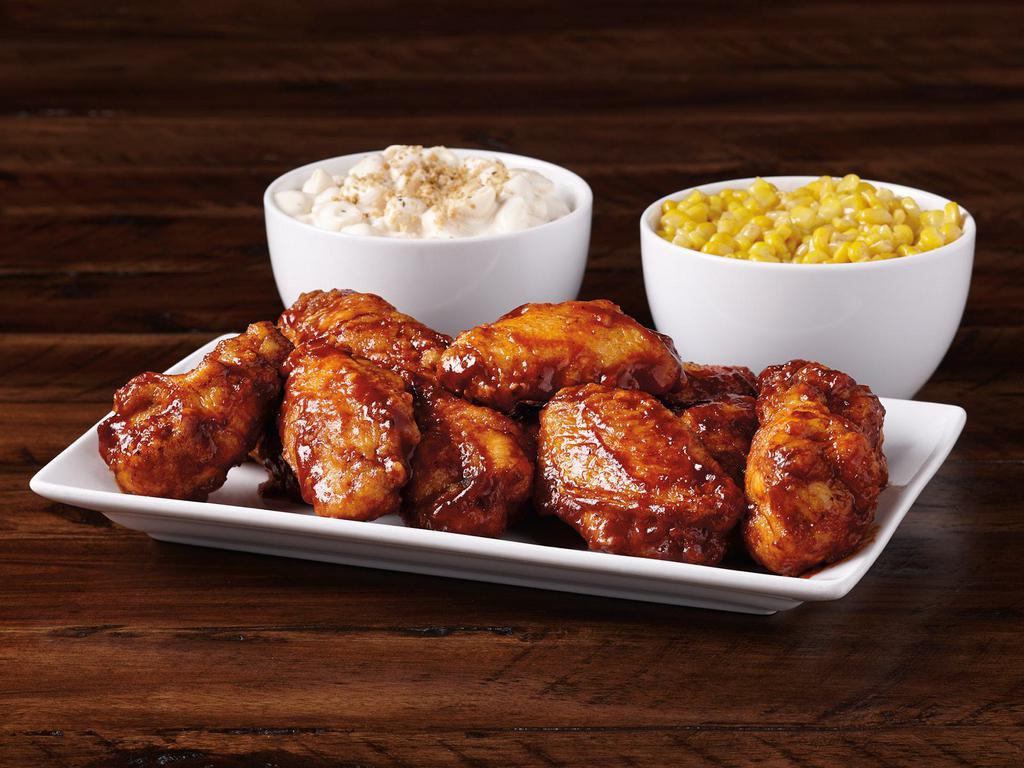 Wings Dinner for 2 - Served Hot · Choice of 1.5 pounds boneless wings or 12 colossal wings, plus 2 pint sides of your choice.