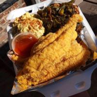 Catfish Dinner Platter  · Two sides your choice 