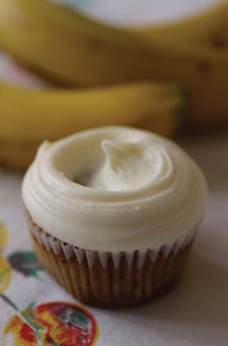 Banana Cupcake · Reminiscent of banana bread but richer and sweeter; made with fresh bananas and buttermilk and iced with cream cheese frosting.
