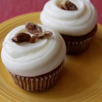 Carrot Cupcake · Cinnamon batter with carrots, coconut, pineapple, and pecans; topped with cream cheese frost...
