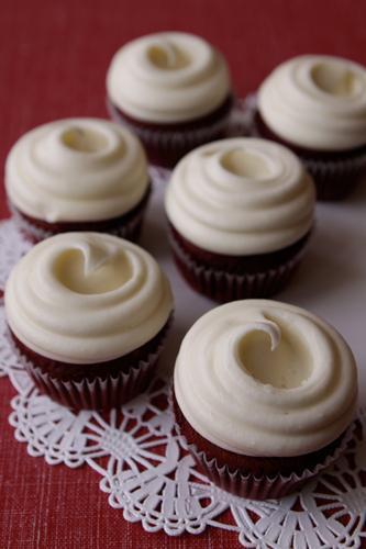 Red Velvet Cupcake · A southern classic…a mild cocoa flavor with a bright red color. Frosted in Cream Cheese frosting.