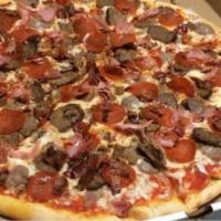 Meat Lover Special Pizza · Pepperoni, sausage, ham, and meatballs.