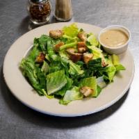 Grilled Chicken Caesar Salad  · Romaine lettuce, croutons, Caesar dressing, chicken and Parmigiano cheese.