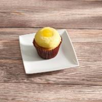 Lemon Drop · Vanilla Cupcake with Lemon Jam Filling topped with Lemon Buttercream and a dollop of Lemon Jam