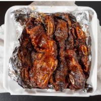 6 BBQ Ribs · 6 small pieces of Ribs combined with 2 sides.