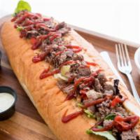 Philly Beef Cheesesteak · Made with premium beef.