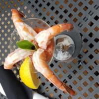 Jumbo Prawn Cocktail · Firecracker cocktail sauce.