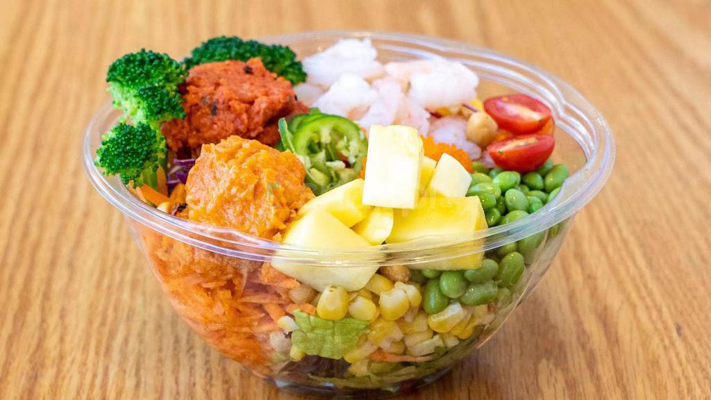 Build you own poke Bowl (Two Proteins) · Choice any two Proteins ,with as much mix in as you wanted 
