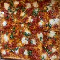 Brooklyn Pizza · Plum tomatoes, fresh mozzarella, olive oil and basil.