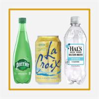 Sparkling Water · Your choice of Perrier, La Croix or Hal's Selzter.
