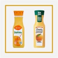 Bottled Orange Juice · Your choice of Tropicana or Simply
