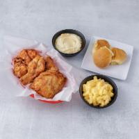 Dinner Box 3 Pcs 1 Mash · Thigh, leg and wing or breast, leg and wing. 3 pieces chicken, large mashed potato or colesl...