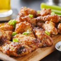 10pc Fried chicken wings with sauce  · 15 sauce options