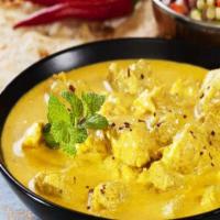 Mango Chicken Curry · Chicken cubes cooked with mango pulp, mango chutney in a mildly spiced sauce, onion, and cas...