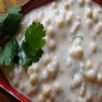 Plain Boondi Raita · Homemade yogurt made from milk mixed with plain salted boondi and chat masala.