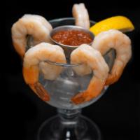 Shrimp Cocktail · Jumbo shrimp boiled and served chilled with house cocktail sauce.
