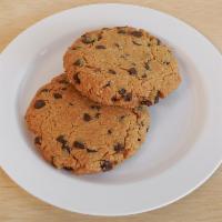 Vegan Chocolate Chip Cookie · Almond flour, coconut oil, dairy-free chocolate chips, and maple syrup.