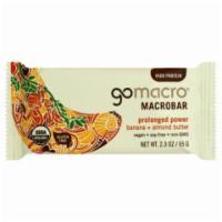 Go Macro Banana Almond Butter 2.3oz · Naturally sweet bananas and organic almond butter makes this bar a delicious, high-protein w...