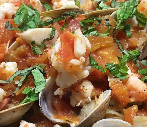 Clams Oreganato · Baked clams, breadcrumbs, garlic, fresh herbs.