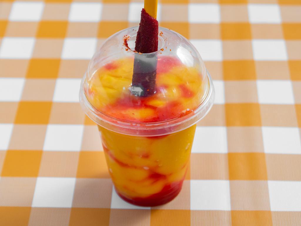 Mangonada · Mango, chamoy sauce and tajin.