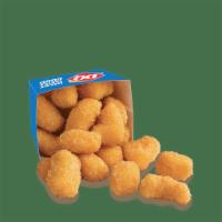 Side of Cheese Curds Regular · Poppable pieces of cheese, battered, and fried until warm, melty, and crispy.