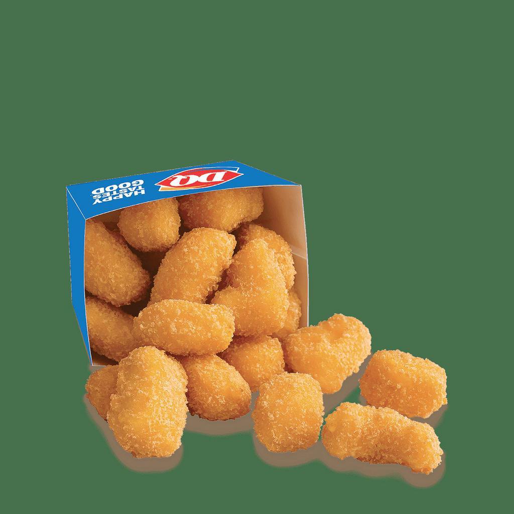 Side of Cheese Curds · Poppable pieces of cheese, battered and fried until warm, melty, and crisp.