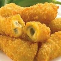 Cheddar Jalapeno Poppers · Served with ranch sauce.
