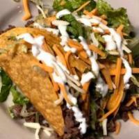 Ground Beef Taco · Served with pico de gallo, lettuce, cheese and sour cream. Hard shell tortilla. $4 each