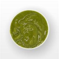 Iron Strong Smoothie · Fresh limes, spinach, peach juice, pineapples, peaches and mangoes.