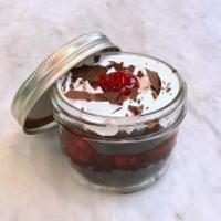 Black Forest Cake Jar · Chocolate cake, sour cherry compote, whipped vanilla bean cream and chocolate shavings. 