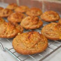 Salted Peanut Butter Cookies (G.F.) · Flour-less peanut butter cookie with spices and sea salt. Gluten free.