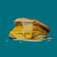 Sausage, Egg and Cheese Sandwich · Ground pork breakfast sausage, scrambled eggs and American cheese, served on a toasted Engli...