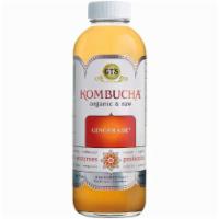 Kombucha Gingerade 16oz · The healing power of Kombucha and the balancing and cleansing abilities of fresh-pressed gin...